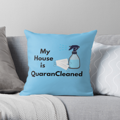 My House is QuananCleaned, Savvy Cleaner, Funny Cleaning Gifts, Cleaning Pillow