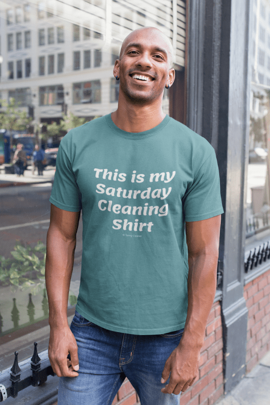My Saturday Cleaning Shirt, Savvy Cleaner Funny Cleaning Shirts, Premium Tee