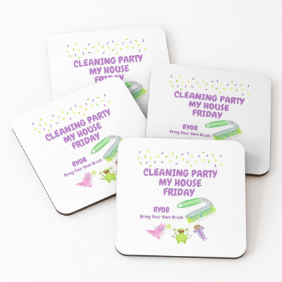 Cleaning Party, Savvy Cleaner Funny Cleaning Gifts, Cleaning Coasters
