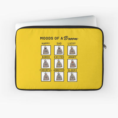 Moods of a Broom, Savvy Cleaner Funny Cleaning Gifts, Cleaning Laptop Sleeve