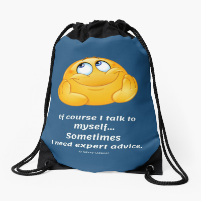 Of Course I Talk To Myself, Savvy Cleaner Funny Cleaning Gifts, Cleaning Drawstring Bag