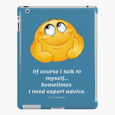 Of Course I Talk To Myself, Savvy Cleaner Funny Cleaning Gifts, Cleaning Ipad Case