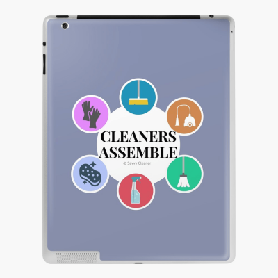 Cleaners Assemble, Savvy Cleaner Funny Cleaning Gifts, Cleaning Ipad case