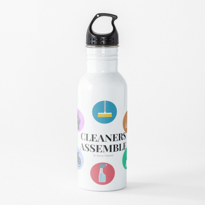Cleaners Assemble, Savvy Cleaner Funny Cleaning Gifts, Cleaning water bottle