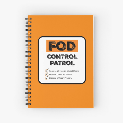 FOD Control Patrol, Savvy Cleaner Funny Cleaning Gifts, Cleaning Spiral Notepad