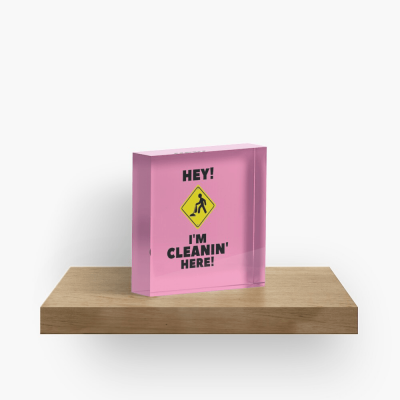 Hey I'm Cleanin Here, Savvy Cleaner Funny Cleaning Gifts, Cleaning Collectible Cube