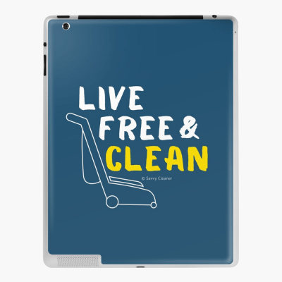 Live Free and Clean, Savvy Cleaner Funny Cleaning Gifts, Cleaning Ipad Case