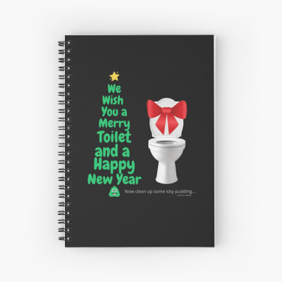 Merry Toilet, Savvy Cleaner Funny Cleaning Gifts, Cleaning Spiral Notepad