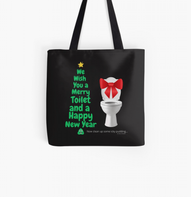 Merry Toilet, Savvy Cleaner Funny Cleaning Gifts, Cleaning Tote Bag