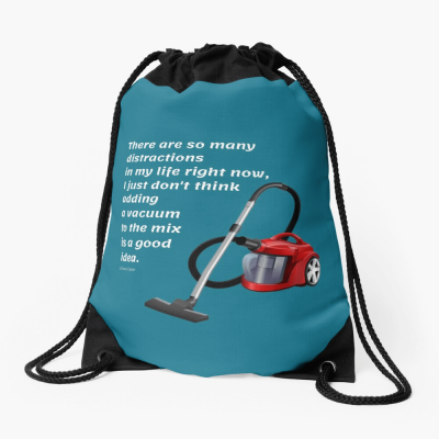 So Many Distractions, Savvy Cleaner Funny Cleaning Gifts, Cleaning Drawstring Bag