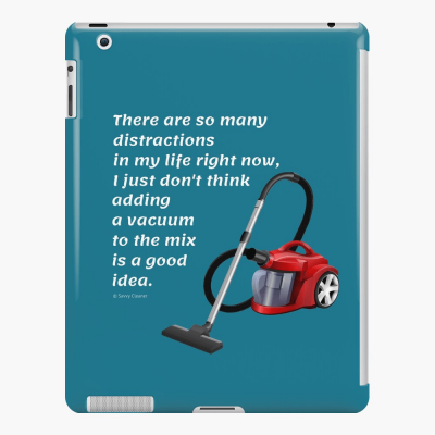 So Many Distractions, Savvy Cleaner Funny Cleaning Gifts, Cleaning Ipad Case