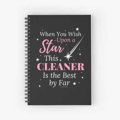 Upon A Star, Savvy Cleaner Funny Cleaning Gifts, Cleaning Spiral Notepad
