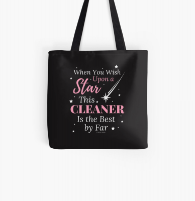 Upon A Star, Savvy Cleaner Funny Cleaning Gifts, Cleaning Tote Bag