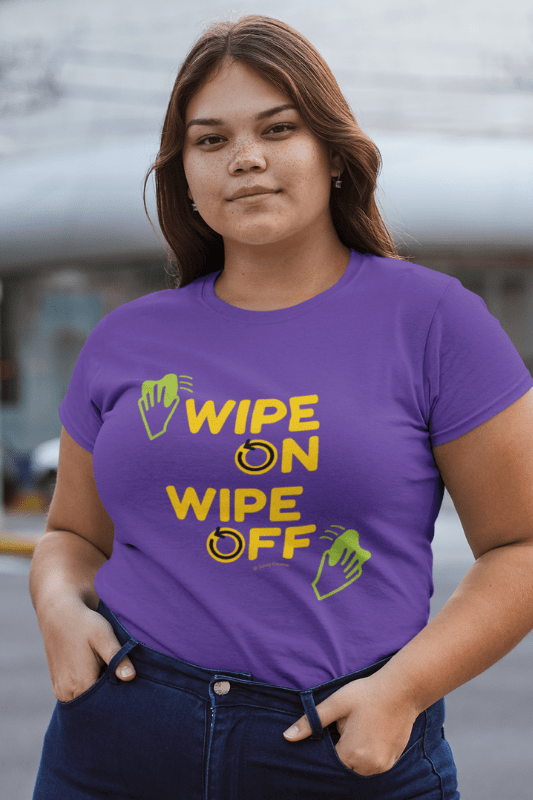 Wipe On Wipe Off, Savvy Cleaner Funny Cleaning Shirts, Women's Boyfriend T-Shirt