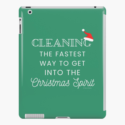 Christmas Spirit, Savvy Cleaner Funny Cleaning Gifts, Cleaning Ipad Case