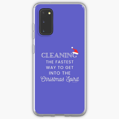 Christmas Spirit, Savvy Cleaner Funny Cleaning Gifts, Cleaning Samsung Galaxy Phone Case