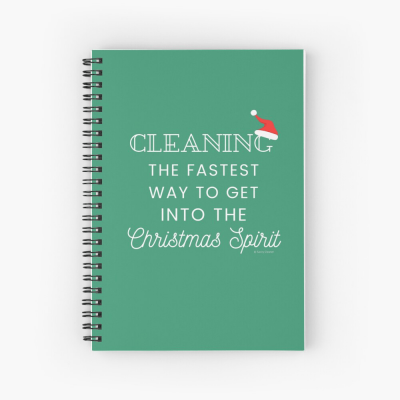 Christmas Spirit, Savvy Cleaner Funny Cleaning Gifts, Cleaning Spiral Notepad