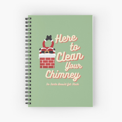 Clean Your Chimney, Savvy Cleaner, Funny Cleaning Gifts, Cleaning Spiral Notepad