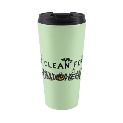Clean for Halloween Savvy Cleaner Funny Cleaning Gifts Travel Mug