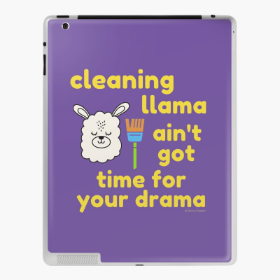leaning Llama, Savvy Cleaner Funny Cleaning Gifts, Cleaning Ipad Case