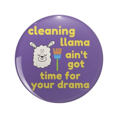 Cleaning Llama Savvy Cleaner Funny Cleaning Gifts Pin