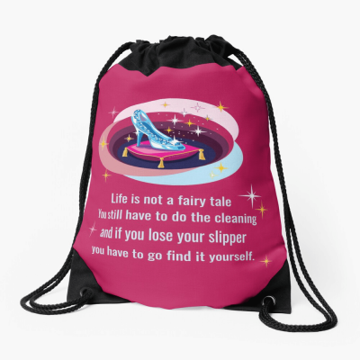 Glass Slipper, Savvy Cleaner Funny Cleaning Gifts, Cleaning Drawstring Bag