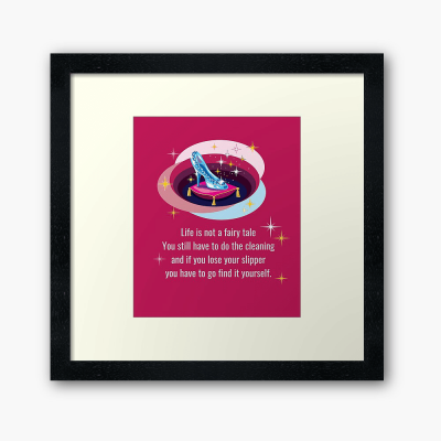 Glass Slipper, Savvy Cleaner Funny Cleaning Gifts, Cleaning Framed Art Print
