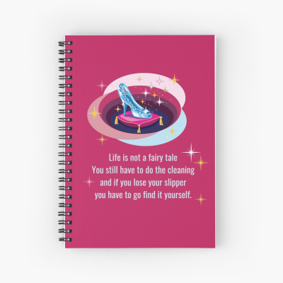 Glass Slipper, Savvy Cleaner Funny Cleaning Gifts, Cleaning Spiral Notepad