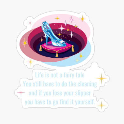 Glass Slipper, Savvy Cleaner Funny Cleaning Gifts, Cleaning Sticker