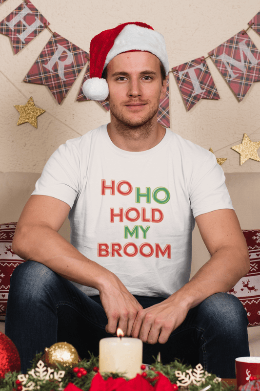 Ho Ho Hold My Broom, Savvy Cleaner Funny Cleaning Shirts, Eco Unisex T-Shirt