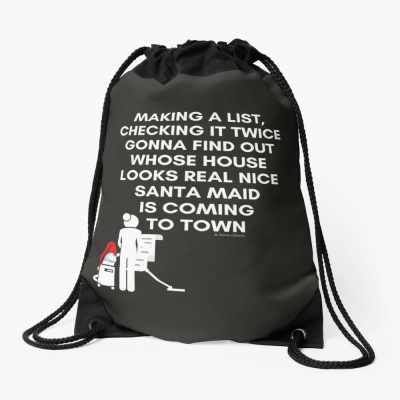 Santa Maid, Savvy Cleaner Funny Cleaning Gifts, Cleaning Drawstring Bag