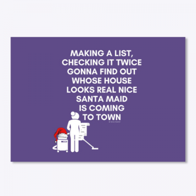 Santa Maid, Savvy Cleaner Funny Cleaning Gifts, Cleaning Sticker