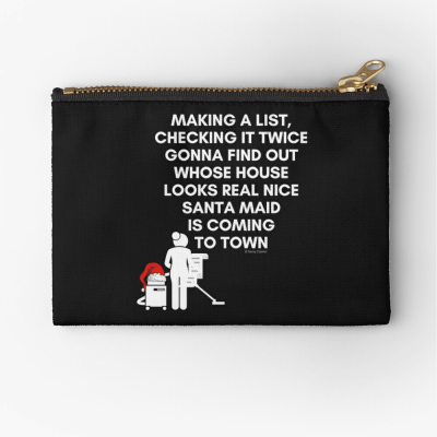 Santa Maid, Savvy Cleaner Funny Cleaning Gifts, Cleaning Zipper Bag