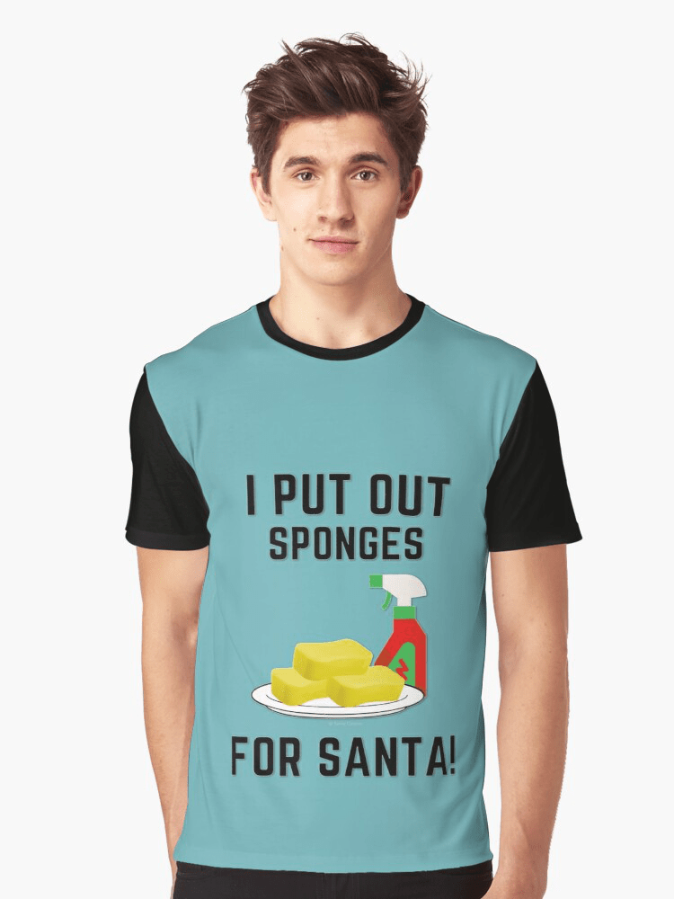 Sponges for Santa, Savvy Cleaner Funny Cleaning Shirts, Graphic Shirt