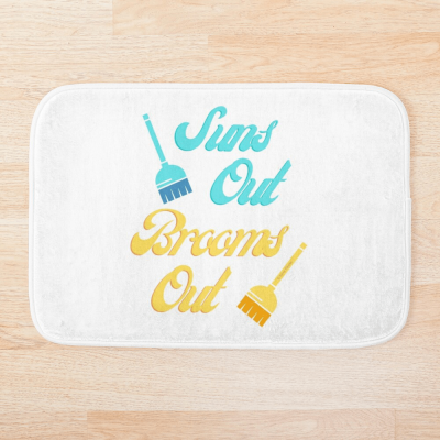 Suns Out Brooms Out, Savvy Cleaner Funny Cleaning Gifts, Cleaning Bathmat