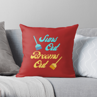 Suns Out Brooms Out, Savvy Cleaner Funny Cleaning Gifts, Cleaning Throw Pillow
