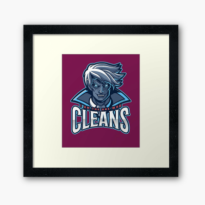 The One Who Cleans, Savvy Cleaner Funny Cleaning Gifts, Cleaning Framed Art Print
