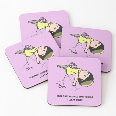 Thinking I Clean House, Savvy Cleaner Funny Cleaning Gifts, Cleaning Coasters