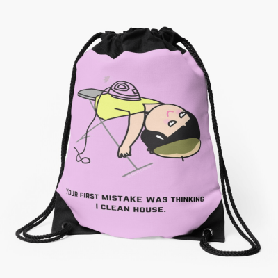 Thinking I Clean House, Savvy Cleaner Funny Cleaning Gifts, Cleaning Drawstring Bag