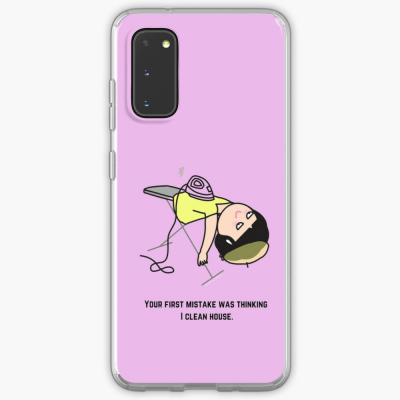 Thinking I Clean House, Savvy Cleaner Funny Cleaning Gifts, Cleaning Samsung Galaxy Phone Case