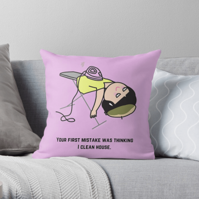 Thinking I Clean House, Savvy Cleaner Funny Cleaning Gifts, Cleaning Throw Pillow