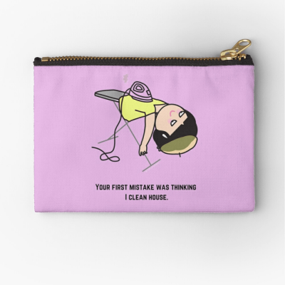Thinking I Clean House, Savvy Cleaner Funny Cleaning Gifts, Cleaning Zipper Bag