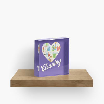 Heart Cleaning, Savvy Cleaner Funny Cleaning Gifts, Cleaning Collectible Cube