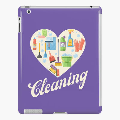 Heart Cleaning, Savvy Cleaner Funny Cleaning Gifts, Cleaning Ipad Skin