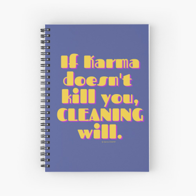 If Karma, Savvy Cleaner Funny Cleaning Gifts, Cleaning Spiral Notepad
