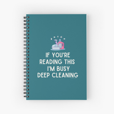 Im Busy Deep Cleaning, Savvy Cleaner Funny Cleaning Gifts, Cleaning Spiral Notepad