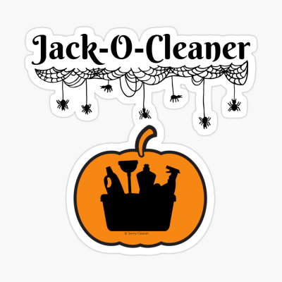 Jack-O-Cleaner, Savvy Cleaner Funny Cleaning Gifts, Cleaning Sticker