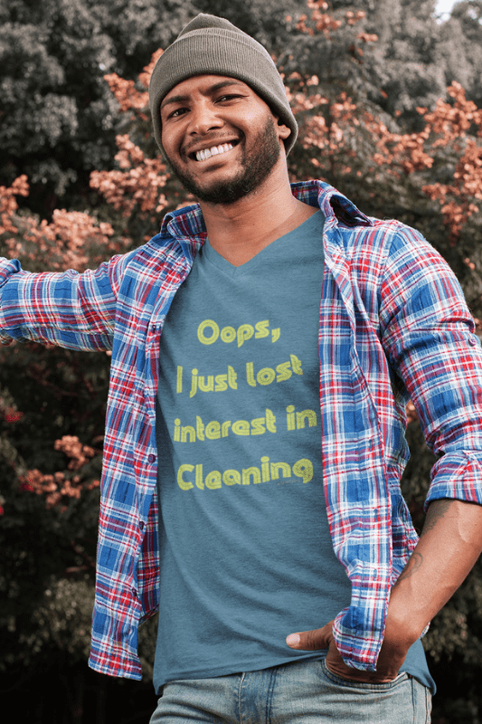 Lost Interest in Cleaning Savvy Cleaner Funny Cleaning Shirts Premium V-Neck T-Shirt