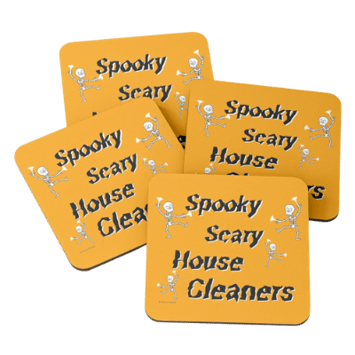 Spooky House Cleaners Savvy Cleaner Funny Cleaning Gifts Coasters