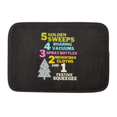 1 Festive Squeegee Savvy Cleaner Funny Cleaning Gifts Bathmat